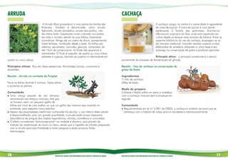 ARRUDA                                                                                                             CACHAÇA
                               A Arruda (Ruta graveolens) é uma planta da família das                                                                            A cachaça, pinga, ou canha é o nome dado à aguardente
                              Rutáceas. Também é denominada como arruda-                                                                                         de cana-de-açúcar. A cana-de-açúcar é uma planta
                              fedorenta, arruda-doméstica, arruda-dos-jardins, ruta-                                                                             pertencente à família das gramíneas (Saccharum
                              de-cheiro-forte. Subarbusto muito cultivado nos jardins                                                                            officinarum) originária da Ásia, onde teve registrado seu
                              em todo o mundo, devido às suas folhas, fortemente                                                                                 cultivo desde os tempos mais remotos da história. Entre os
                              aromáticas. Atinge até um metro de altura, apresentando                                                                            aspectos folclóricos do uso da cachaça, propagam-se os
                              haste lenhosa, ramificada desde a base. As folhas são                                                                              de natureza medicinal, havendo receitas caseiras muitas
                              alternas, pecioladas, carnudas, glaucas, compostas, de                                                                             elaboradas de remédios utilizando-a como base e seu
                              até 15cm de comprimento. As flores são pequenas e                                                                                  emprego na conservação de grãos e produtos agrícolas.
                              amareladas. O fruto é capsular, de quatro ou cinco lobos,
                              salientes e rugosos, abrindo-se superior e inteiramente em                                                        Princípio ativo: o principal constituinte é o etanol,
quatro ou cinco valvas.                                                                                            proveniente do processo de fermentação da glicose.

Princípios ativos: Rica em óleos esssenciais, flavonóides (rutina), cumarinas e                                    Receita – Uso da cachaça na conservação de
alcalóides.                                                                                                        grãos de feijão

Receita - Arruda no combate de Pulgões                                                                             Ingredientes
                                                                                                                   ½ litro de cachaça
Ferva as folhas durante 5 minutos. Deixe esfriar                                                                   60Kg de feijão
e pulverize as plantas.
                                                                                                                   Modo de preparo
Curiosidade                                                                                                        Coloque o feijão sobre um pano e umedeça
l Uma crença popular de raiz africana,                                                                             com a cachaça, misturar bem e ensaque em
  remontando aos tempos coloniais, dita que                                                                        seguida.
  os homens usem um pequeno galho de
  folhas por cima de uma orelha, ou que um galho das mesmas seja mantida no                                        Curiosidade
  ambiente, para espantar maus espíritos.                                                                          l Regulamentada em lei (n° 4.851 de 2003), a cachaça é símbolo nacional que se
l Apesar das propriedades medicinais conhecidas há séculos, o uso interno desta planta                               entrelaça com a história de nosso povo e nos destaca internacionalmente.
  é desaconselhado, pois, em grande quantidade, a arruda pode causar hiperemia
  (abundância de sangue) dos órgãos respiratórios, vômitos, sonolência e convulsões.
l O efeito considerado "anticoncepcional" na verdade é abortivo, pois provém da
  inibição da implantação do óvulo no útero, sendo que a ingestão da infusão preparada
  com a arruda para esta finalidade é muito perigosa e pode provocar fortes
  hemorragias.




10                                        RECEITAS DE PLANTAS COM PROPRIEDADES INSETICIDAS NO CONTROLE DE PRAGAS   RECEITAS DE PLANTAS COM PROPRIEDADES INSETICIDAS NO CONTROLE DE PRAGAS                             11
 