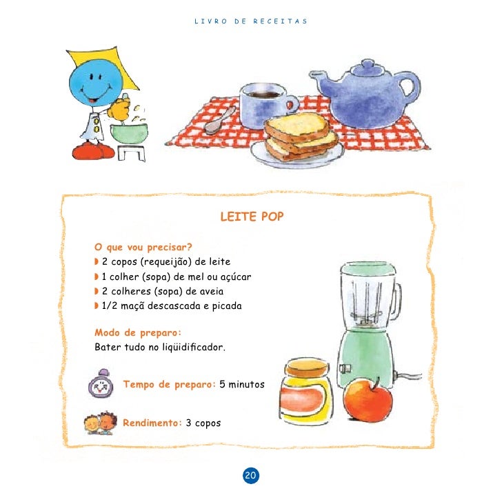 Receitas Alimentação Escolar Lanche Gostoso 05 Receitas Alimentação Escolar Lanche Gostoso 05