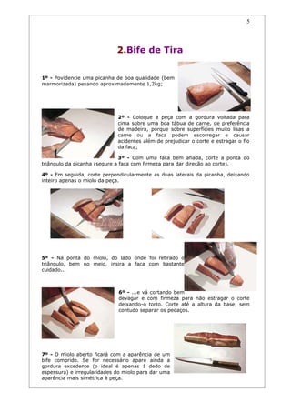 Receitas de carnes e churrascos.