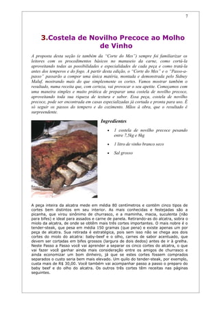 Receitas de carnes e churrascos.