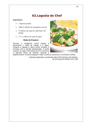 Receitas de carnes e churrascos.