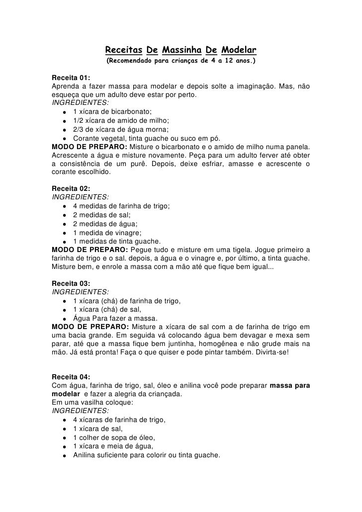 Receita para massinha de brincar Clearance