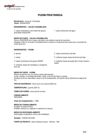 Receitas uniao de a a z