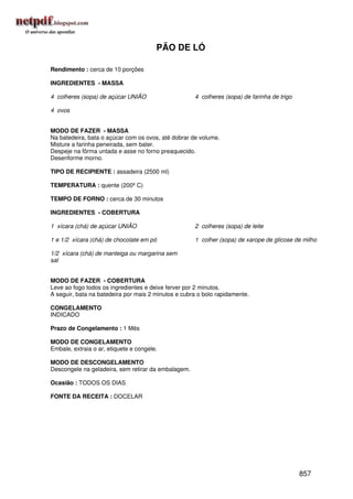 Receitas uniao de a a z