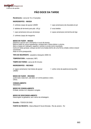 Receitas uniao de a a z