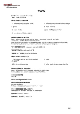 Receitas uniao de a a z