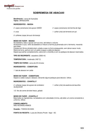 Receitas uniao de a a z