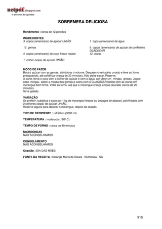 Receitas uniao de a a z