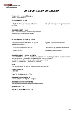 Receitas uniao de a a z