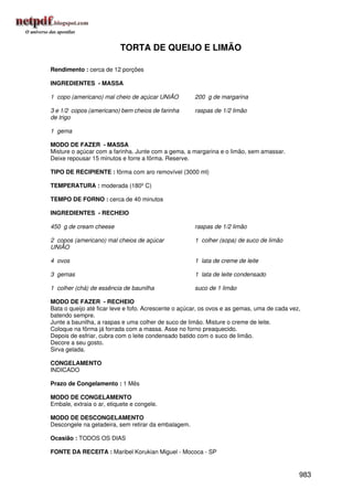 Receitas uniao de a a z