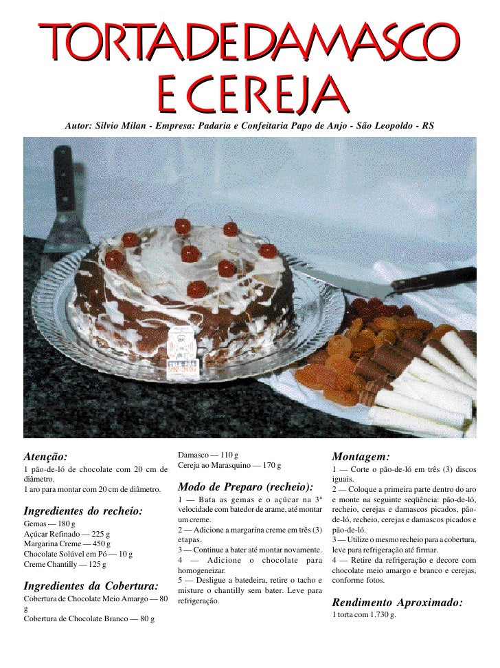 Receita Torta Damasco E Cereja Receita Torta Damasco E Cereja