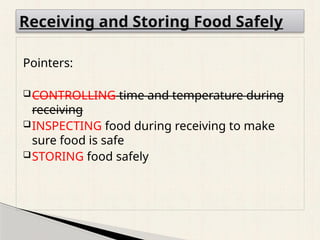 Receiving and Storage in a food comppptx | PPTX