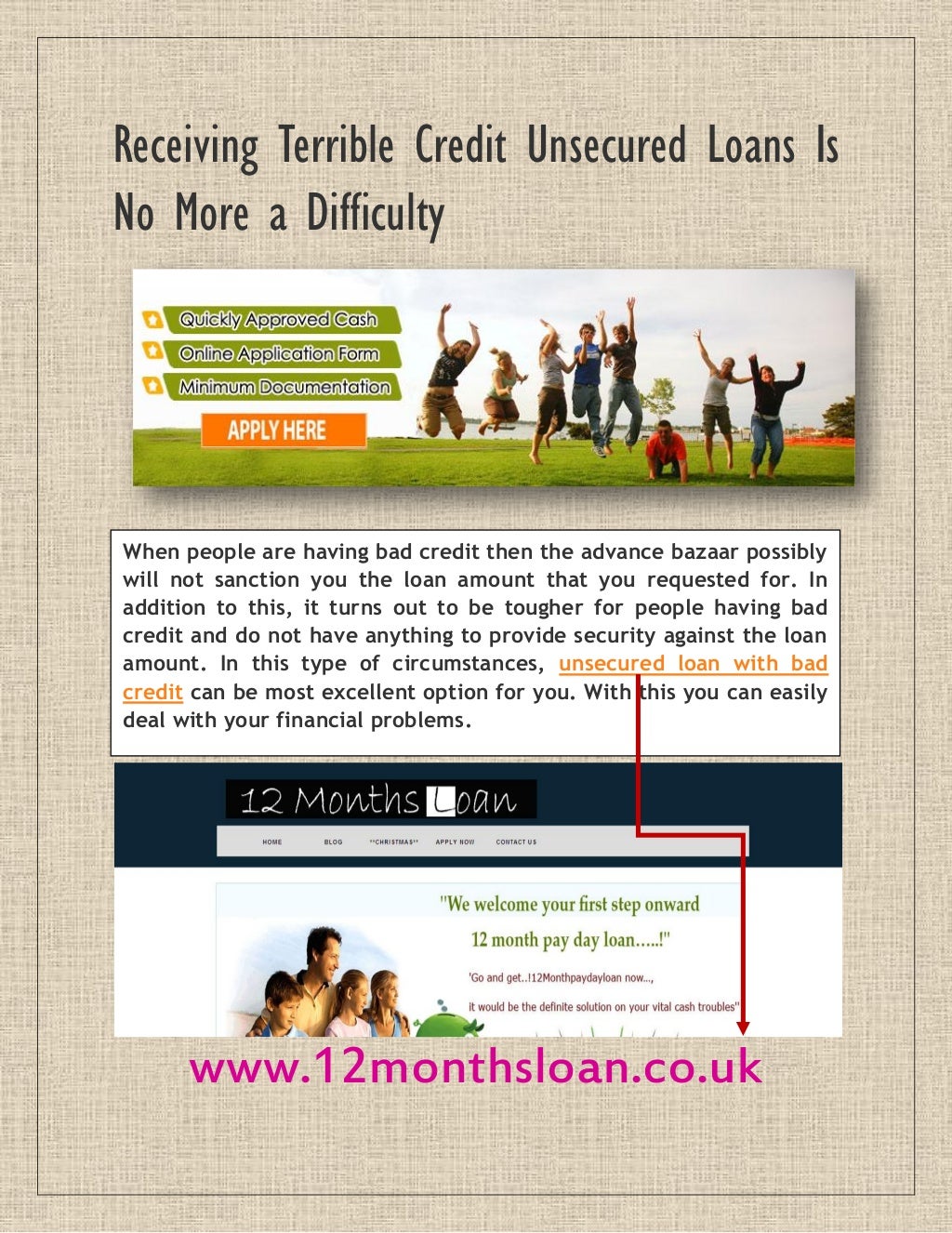 Receiving terrible credit unsecured loans is no more a difficulty