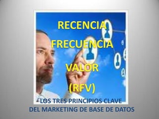 RECENCIA FRECUENCIA VALOR (RFV) LOS TRES PRINCIPIOS CLAVE  DEL MARKETING DE BASE DE DATOS 