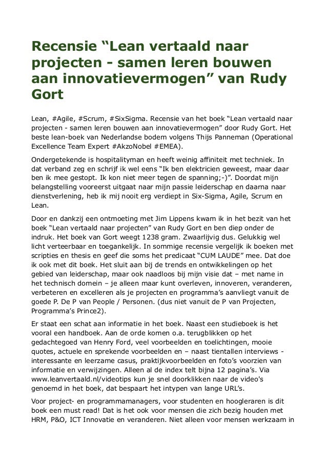 Recensie het beste leanboek van Nederland