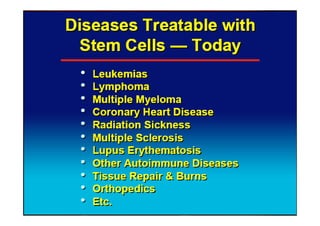 Recent Advances in the Clinical Applications of Stem Cells | PDF