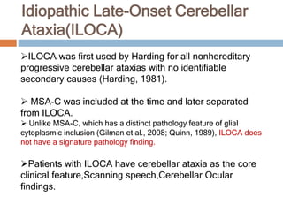 Hading Later Recent advance in cerebellar ataxia | PPTX