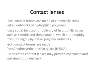Recent advances for anti glaucoma drugs delivery.pptx