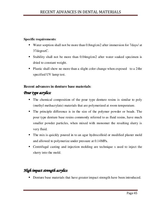 Elastomeric Impression Materials Dental Implant Courses