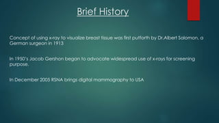 Recent advances in Mammography | PPTX