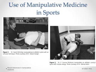 Use of Manipulative Medicine
in Sports
6/1/2021
Recent Advances in manipulative
medicine
42
 