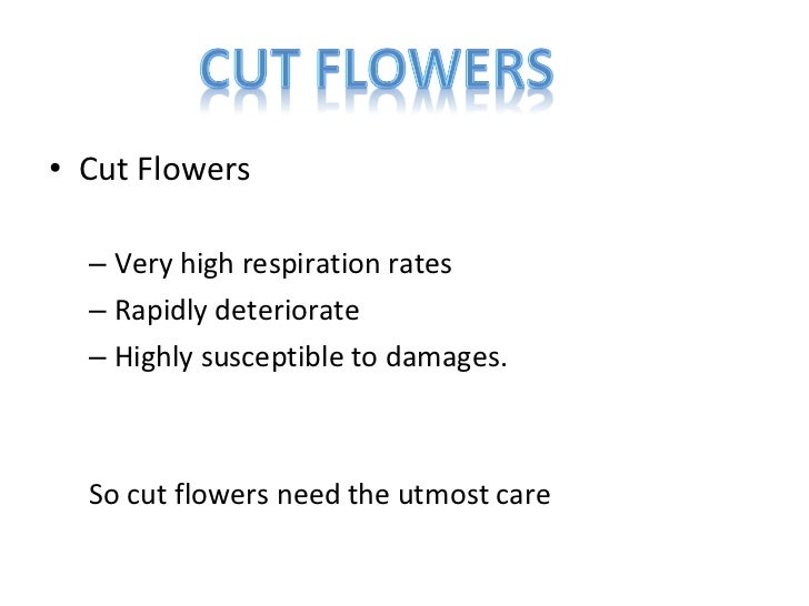 Recent advances in postharvest management of cut flower