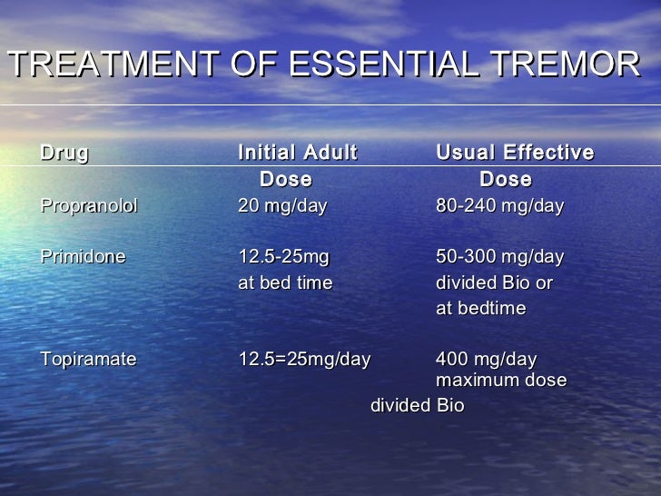 Primidone Medication Tremors