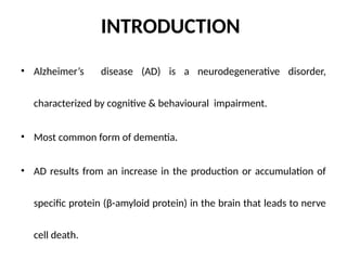 RECENT ADVANCES IN THE PHARMACOTHERAPY OF ALZHEIMER’S DISEASE.pptx