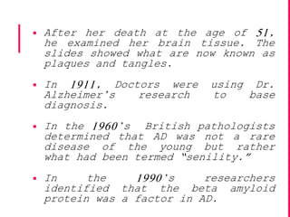 Recent advances in the treatment of alzheimer's disease | PPTX