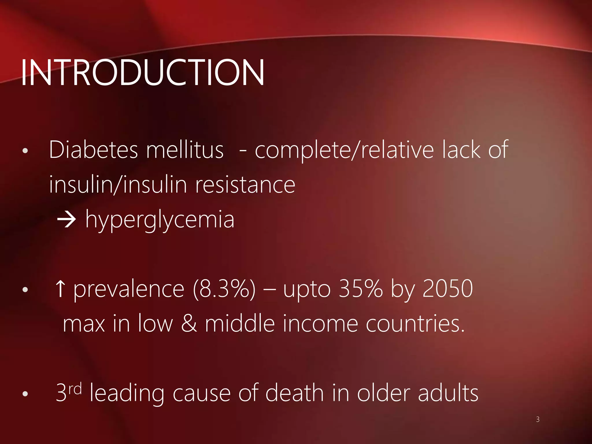 Recent advances in the treatment of diabetes mellitus | PPTX