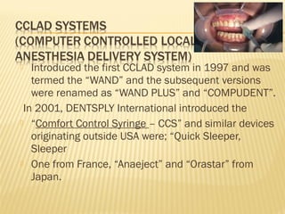 Recent Advances in local Anaesthesia in dentistry | PPT