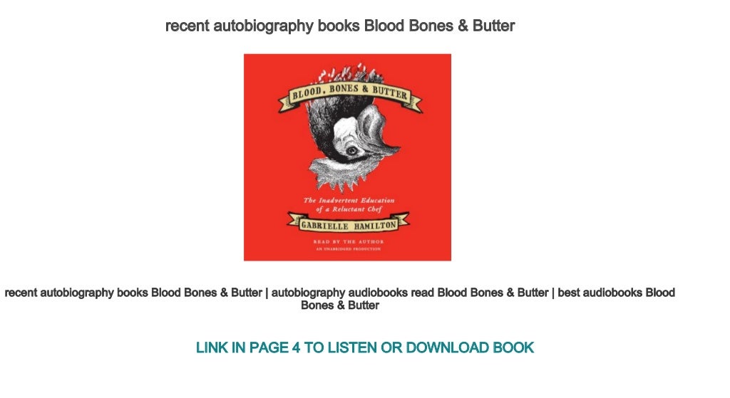 blood bones and butter book blood bones and butter book