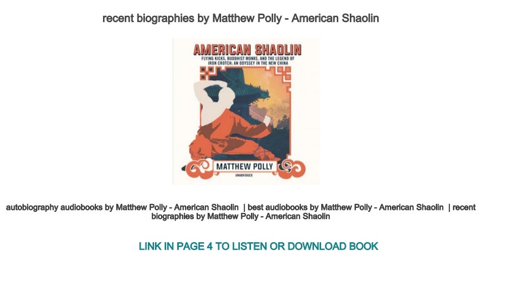 american shaolin by matthew polly american shaolin by matthew polly
