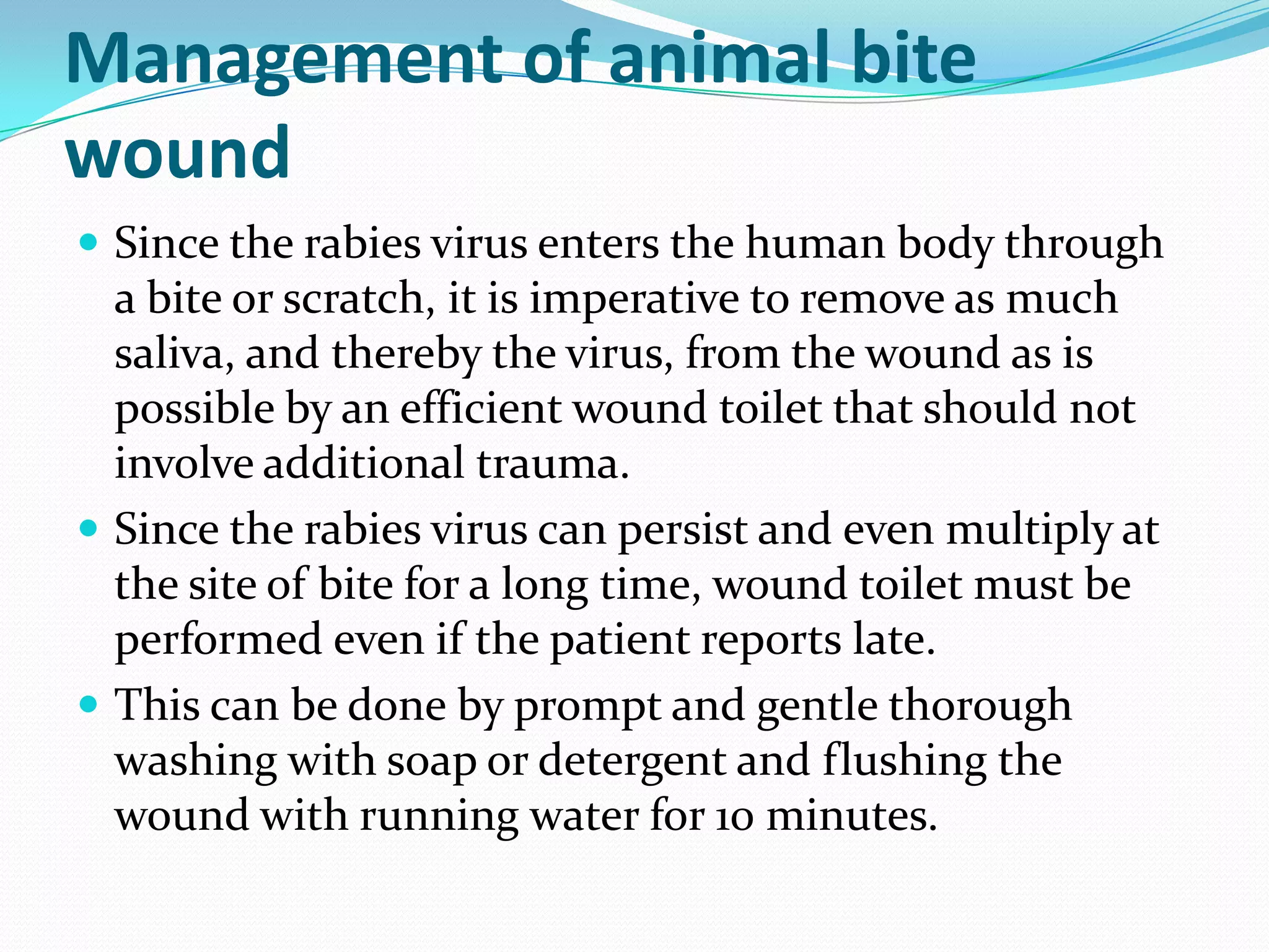 National Guidelines for Rabies Prophylaxis in India | PPTX