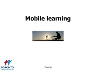 Page 34Social media and social learning 5 of 6BUT I HAVE A DECREASING BUDGET…IT departmentVendorsFormal instructor-led trainingStealth pilot