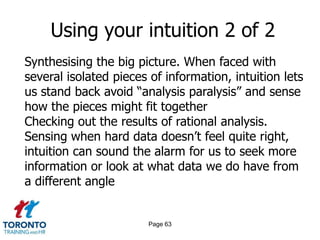 Page 14Using your intuition
