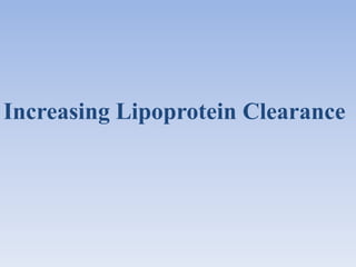 Increasing Lipoprotein Clearance 
 