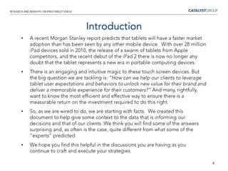 A recent Morgan Stanley report predicts that tablets will have a faster market adoption than has been seen by any other mobile device.  With over 28 million iPad devices sold in 2010, the release of a swarm of tablets from Apple competitors, and the recent debut of the iPad 2 there is now no longer any doubt that the tablet represents a new era in portable computing devices. 