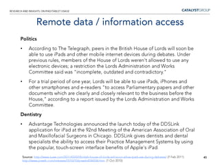 AlokSaboo in June 2010 analyzed the popular downloads in the Apple app store for the iPad and iPhone and found that reading constitutes an important element on the iPad. For example, Books, News, and Education apps are far more important in the case of iPads, accounting for around 20% usage, whereas they only account for about 3% on the iPhone.