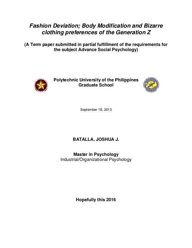 Generation y term paper