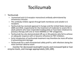 RECENT ADVANCES IN TREATMENT OF RHEUMATOID ARTHRITIS | PPTX