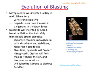 Evolution of Explosives in Mining | PPTX
