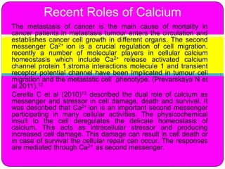 Recent role of calcium in cell signaling | PPTX