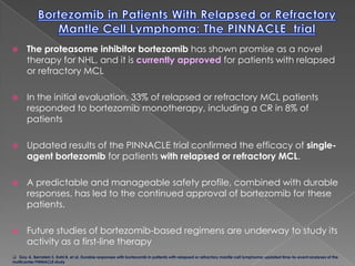  Low disease burden, estimated by tumor size, was associated with a superior benefit from lenalidomide treatment 