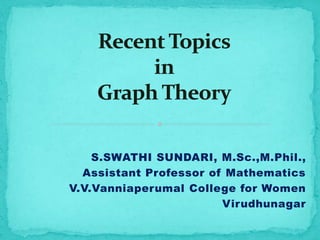 S.SWATHI SUNDARI, M.Sc.,M.Phil.,
Assistant Professor of Mathematics
V.V.Vanniaperumal College for Women
Virudhunagar
 