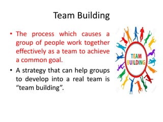 Recent Training Techniques: Team Building and Group Dynamics | PPTX