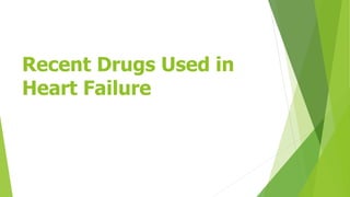 Recent Drugs Used in
Heart Failure
 