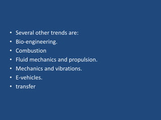 Recent trends in mechanical engineering | PPTX