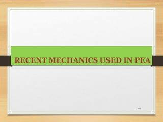 109
RECENT MECHANICS USED IN PEA
 