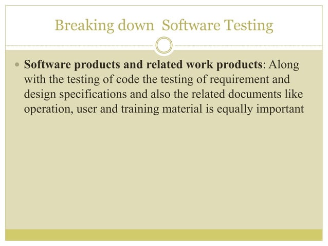 Software Testing ppt | PPT